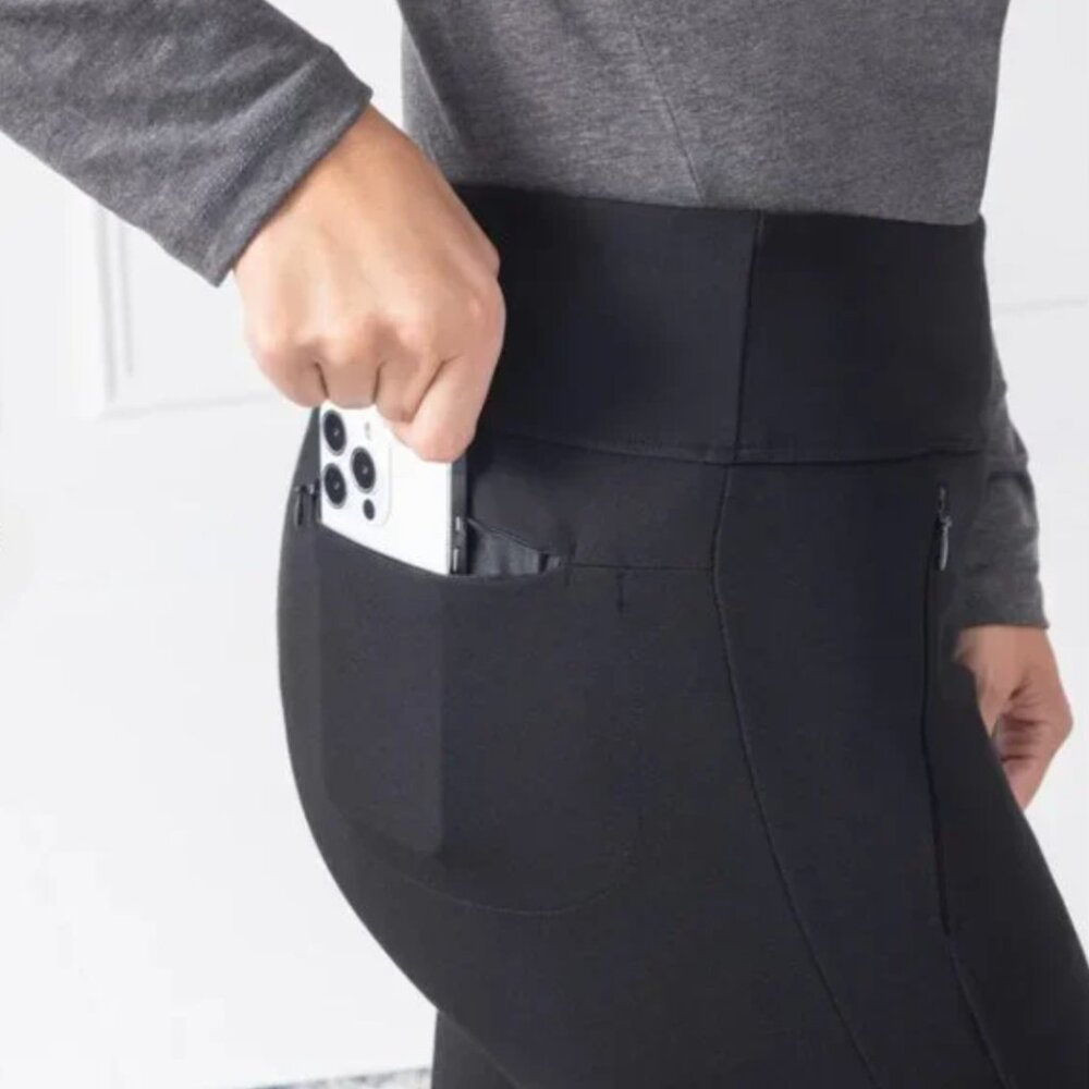 [NWT] Bluffworks Women's PETITE Petaluma Ponte Stretch Pants (Black), 0 Petite